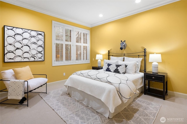 1510 38th Ave E, Seattle, WA 98112 - bedroom with carpet floors, ornamental molding, and recessed lighting