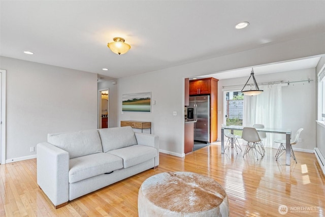 3017 Government Way, Seattle, WA 98199 - living room with light wood-style flooring and recessed lighting