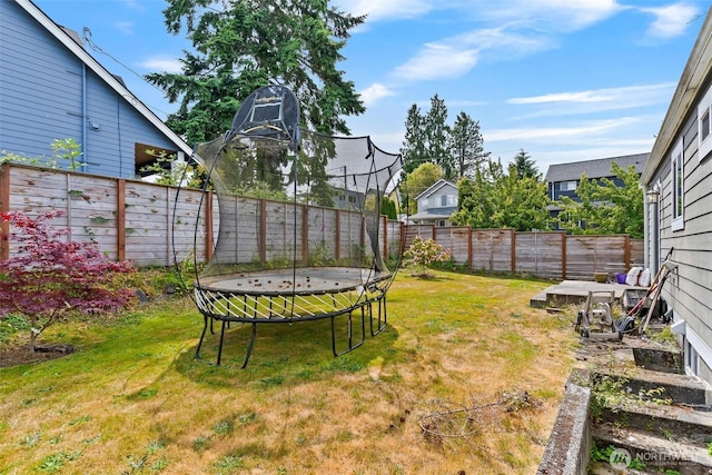 3017 Government Way, Seattle, WA 98199 - fenced backyard with a trampoline