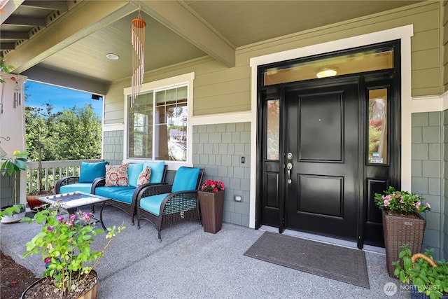33908 12th Pl SW, Federal Way, WA 98023 - doorway to property with covered porch and an outdoor living space