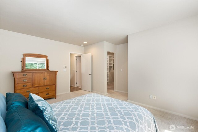 11211 NE 106th Pl, Kirkland, WA 98033 - bedroom featuring light colored carpet and recessed lighting
