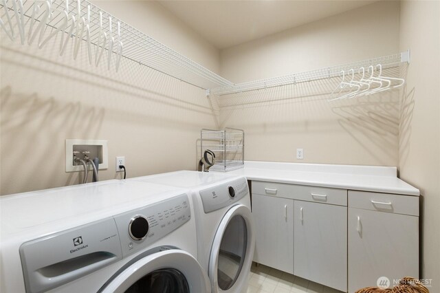 11211 NE 106th Pl, Kirkland, WA 98033 - laundry area featuring washer and dryer and cabinet space