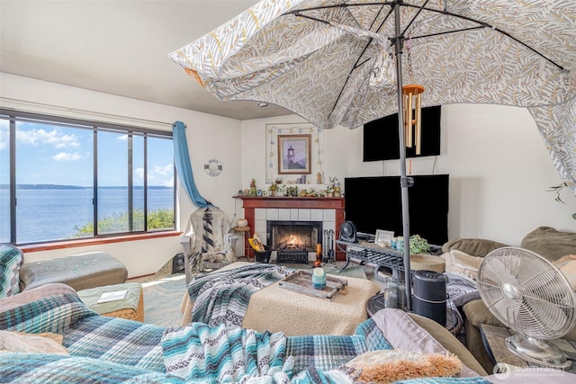 5310 SW College St, Seattle, WA 98116 - living area with a fireplace