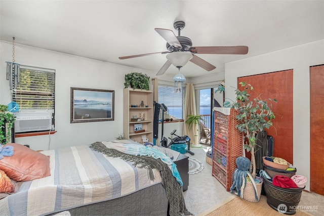5310 SW College St, Seattle, WA 98116 - bedroom featuring carpet, cooling unit, and a ceiling fan