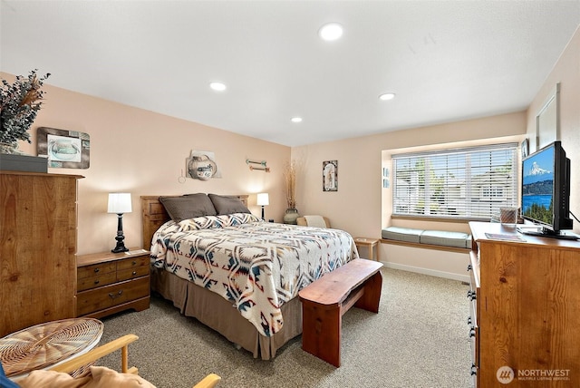 11008 36th Avenue Ct E, Tacoma, WA 98446 - bedroom with light carpet and recessed lighting