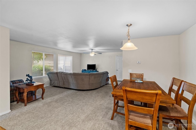 5468 Balustrade Blvd SE, Lacey, WA 98513 - dining area with a ceiling fan and light carpet