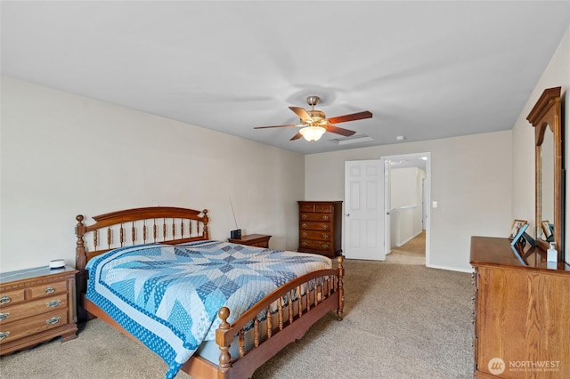 5468 Balustrade Blvd SE, Lacey, WA 98513 - bedroom with carpet and ceiling fan