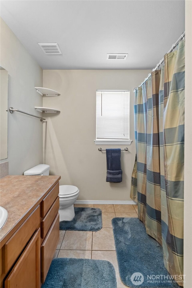 5468 Balustrade Blvd SE, Lacey, WA 98513 - full bathroom featuring vanity, tile patterned flooring, and a shower with curtain