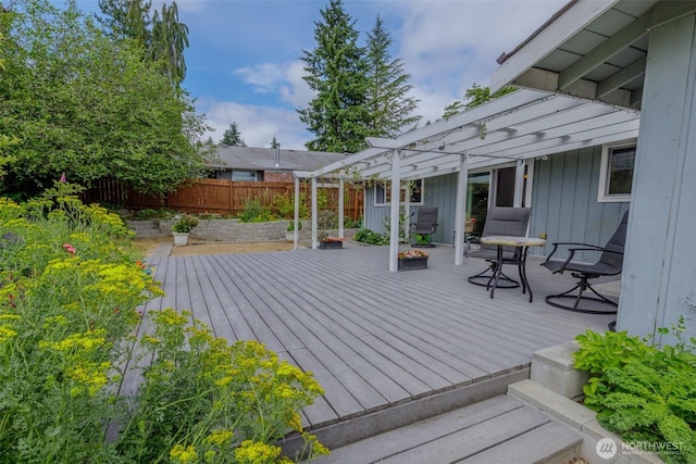 3024 Carpenter Loop SE, Olympia, WA 98503 - wooden deck with a pergola and a garden