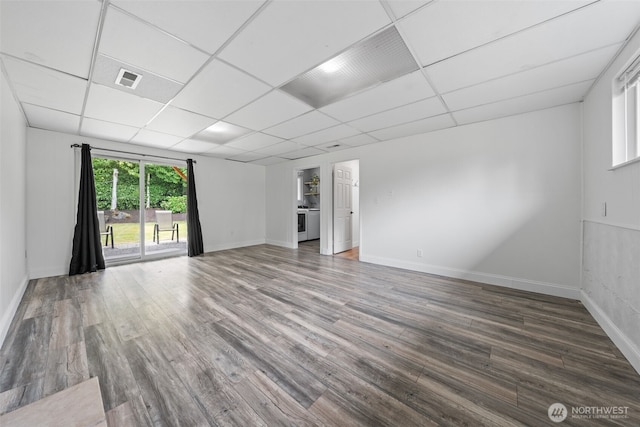 13402 60th Dr SE, Everett, WA 98208 - empty room featuring wood finished floors and a paneled ceiling