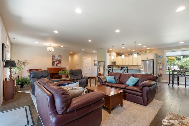 2322 Rice Rd, Chehalis, WA 98532 - living room featuring recessed lighting and wood finished floors