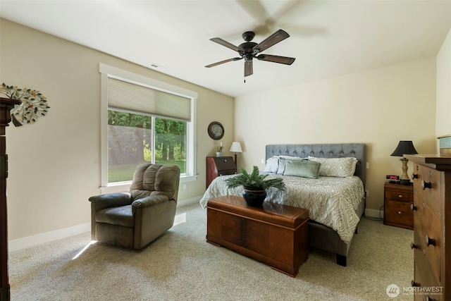 2322 Rice Rd, Chehalis, WA 98532 - carpeted bedroom with baseboards and a ceiling fan