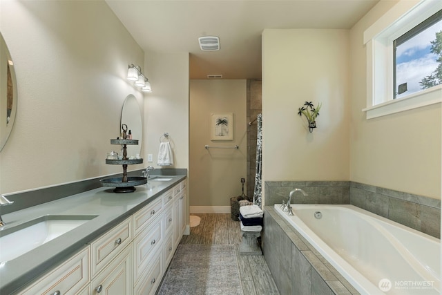 2322 Rice Rd, Chehalis, WA 98532 - bathroom with a bath and double vanity