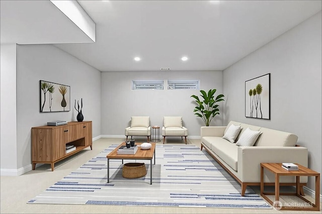 8015 NE 116th Pl, Kirkland, WA 98034 - living room with baseboards and recessed lighting