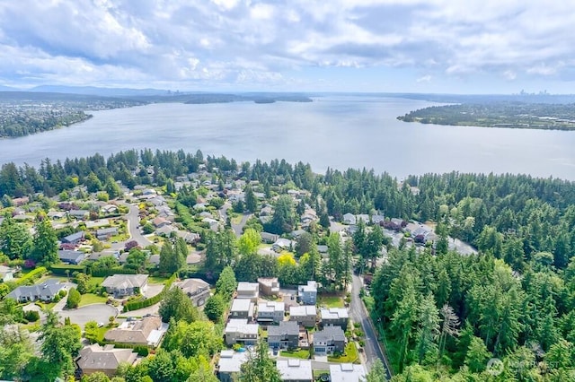 8015 NE 116th Pl, Kirkland, WA 98034 - aerial overview of property's location with a nearby body of water and nearby suburban area