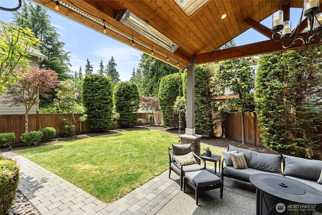 416 199th Pl SE, Bothell, WA 98012 - fenced backyard featuring a patio and an outdoor hangout area