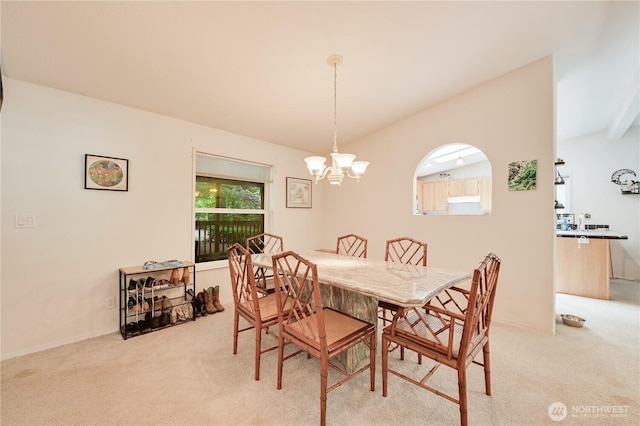 28818 NE Tolt Hill Rd, Carnation, WA 98014 - dining space with carpet and a chandelier