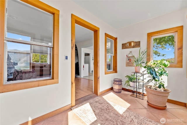 50 Lower Bear Creek Rd, Winthrop, WA 98862 - hall with baseboards and tile patterned flooring