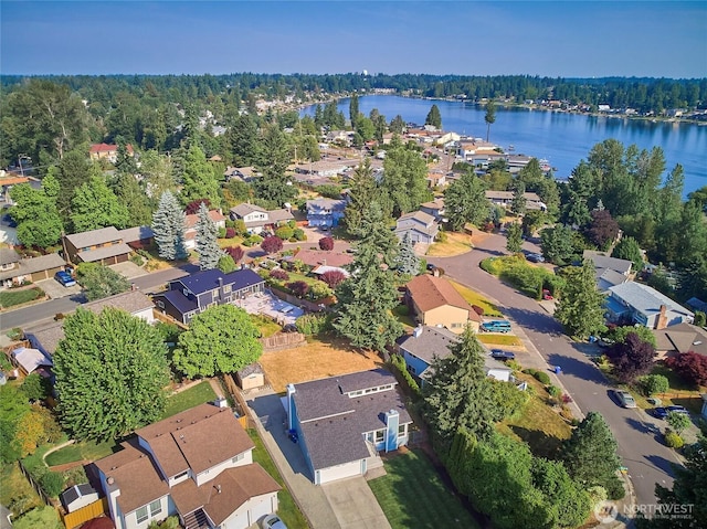 27409 146th Ave SE, Kent, WA 98042 - aerial perspective of suburban area featuring a nearby body of water and a heavily wooded area