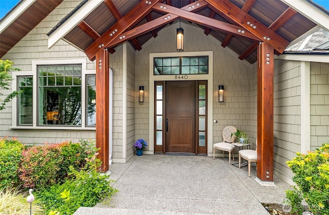 8440 Benotho Pl, Mercer Island, WA 98040 - entrance to property with a porch