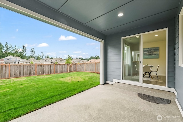 9018 Viola St SE, Tumwater, WA 98501 - fenced backyard featuring a patio area and a residential view
