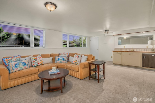 7761 Lakemont Dr NE, Seattle, WA 98115 - living room featuring light carpet
