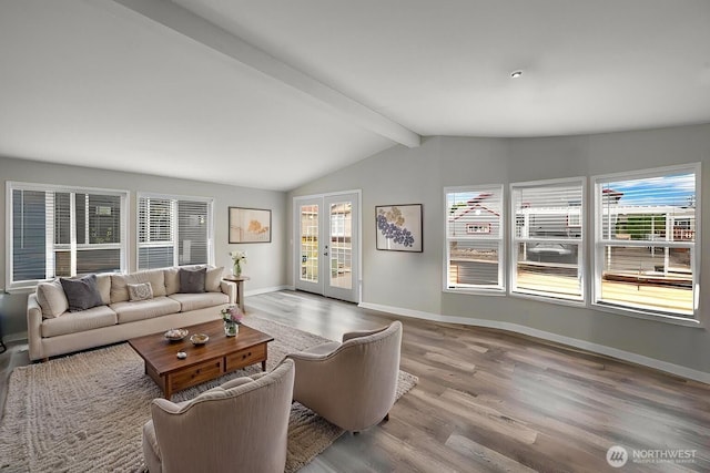 1000 State Route 150 Unit 18, Manson, WA 98831 - living room featuring wood finished floors and french doors