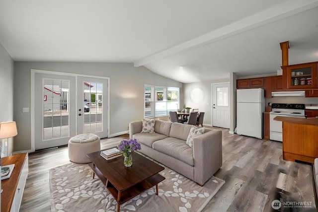 1000 State Route 150 Unit 18, Manson, WA 98831 - living room featuring light wood-style floors and french doors