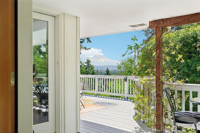 5325 Monta Vista Dr E, Edgewood, WA 98372 - wooden terrace with a mountain view