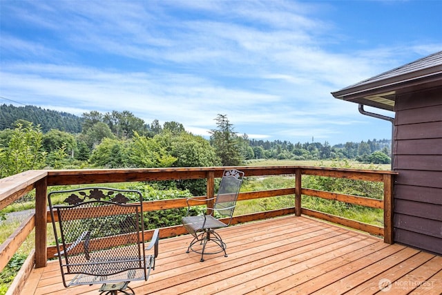 13402 Spring Site Rd E, Orting, WA 98360 - deck featuring a wooded view