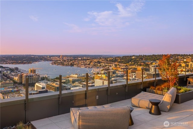 2510 6th Ave Unit 3605, Seattle, WA 98121 - patio / terrace with a view of city and a water view