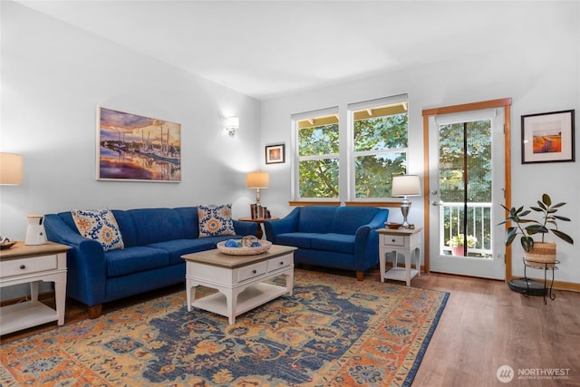 17356 Red Hawk Ct, Mount Vernon, WA 98274 - living area with wood finished floors and plenty of natural light