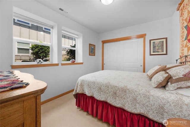 17356 Red Hawk Ct, Mount Vernon, WA 98274 - bedroom with light colored carpet and a closet