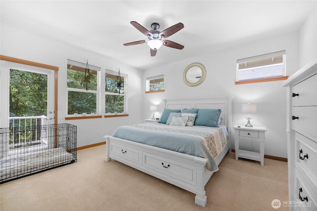 17356 Red Hawk Ct, Mount Vernon, WA 98274 - bedroom with light carpet and a ceiling fan