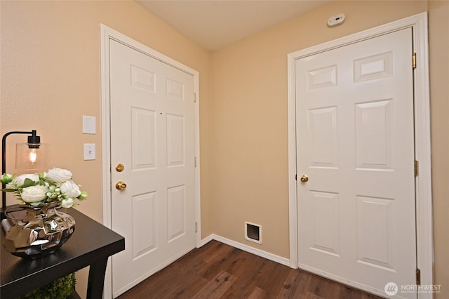 2001 120th Pl SE Unit 7-101, Everett, WA 98208 - doorway featuring dark wood-style floors and baseboards