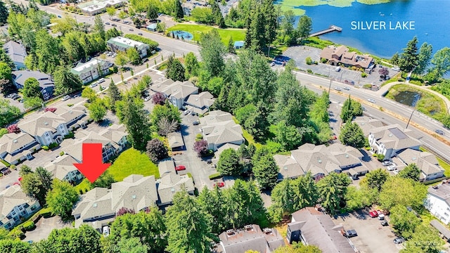 2001 120th Pl SE Unit 7-101, Everett, WA 98208 - aerial perspective of suburban area with a large body of water