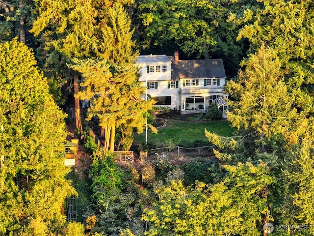 2425 Evergreen Point Rd, Medina, WA 98039 - view of subject property featuring a forest