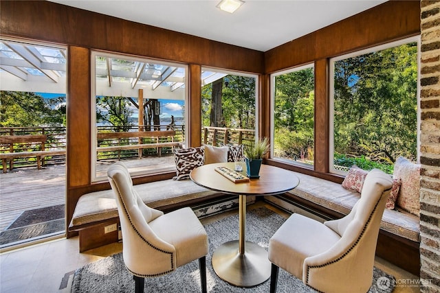 2425 Evergreen Point Rd, Medina, WA 98039 - sunroom / solarium with a wooden deck