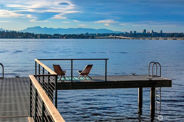 2425 Evergreen Point Rd, Medina, WA 98039 - dock with a water and mountain view