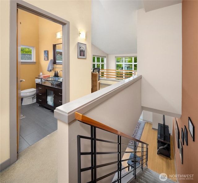 537A Martin Luther King Jr Way S, Seattle, WA 98144 - stairway featuring lofted ceiling