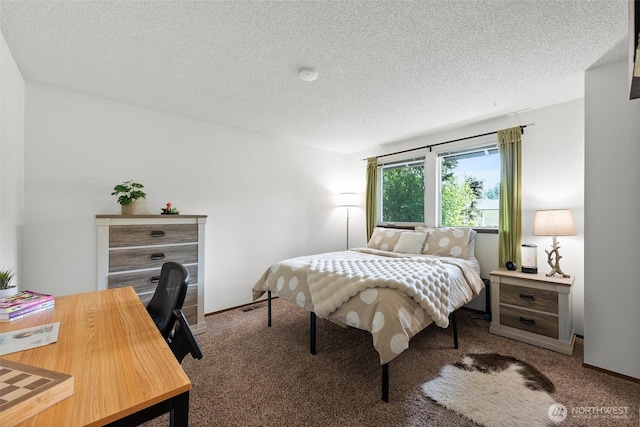 13222 76th Avenue Ct E, Puyallup, WA 98373 - bedroom with carpet flooring, a textured ceiling, and a desk