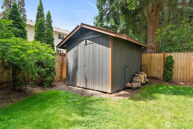 13222 76th Avenue Ct E, Puyallup, WA 98373 - view of shed featuring a fenced backyard