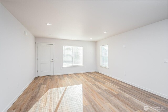 1325 Shaw St, Moses Lake, WA 98837 - unfurnished room with light wood finished floors and recessed lighting