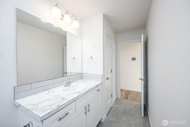 1325 Shaw St, Moses Lake, WA 98837 - bathroom featuring vanity and baseboards