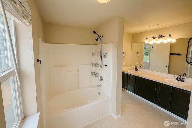 20211 85th Avenue Ct E, Spanaway, WA 98387 - full bathroom featuring shower / washtub combination and double vanity