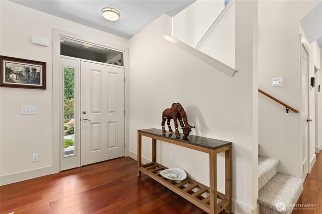 1129 Birch Falls Dr, Bellingham, WA 98229 - foyer featuring wood finished floors and stairway