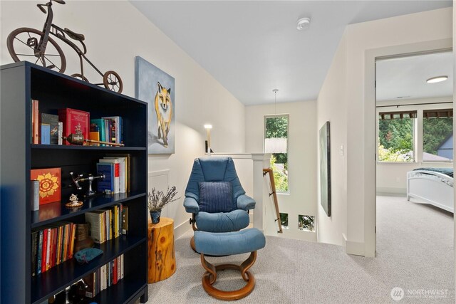1129 Birch Falls Dr, Bellingham, WA 98229 - sitting room featuring an upstairs landing and carpet flooring