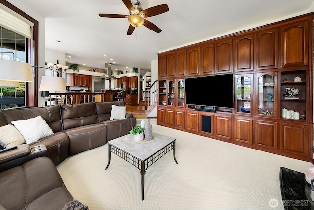 21031 49th Ave SE, Bothell, WA 98021 - living room featuring ceiling fan and recessed lighting