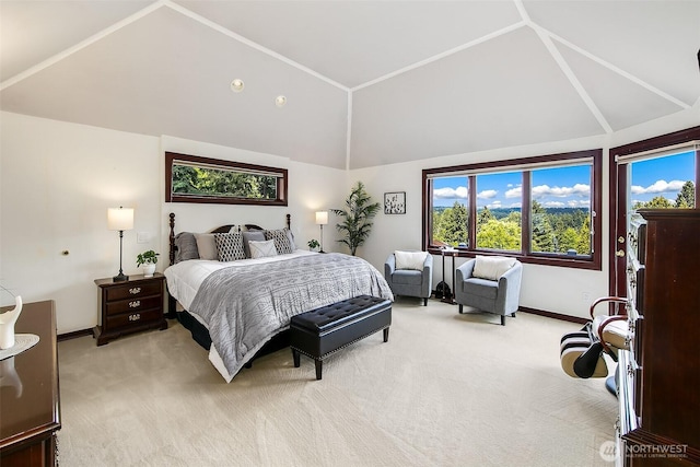 21031 49th Ave SE, Bothell, WA 98021 - bedroom featuring light carpet and vaulted ceiling