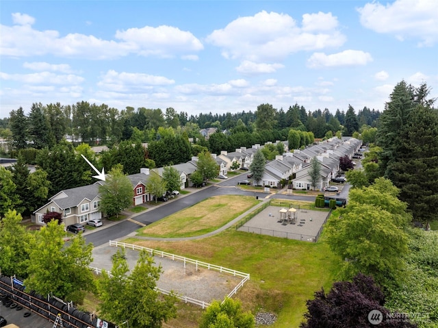 10307 140th Street Ct E Unit 3, Puyallup, WA 98374 - aerial perspective of suburban area featuring a tree filled landscape